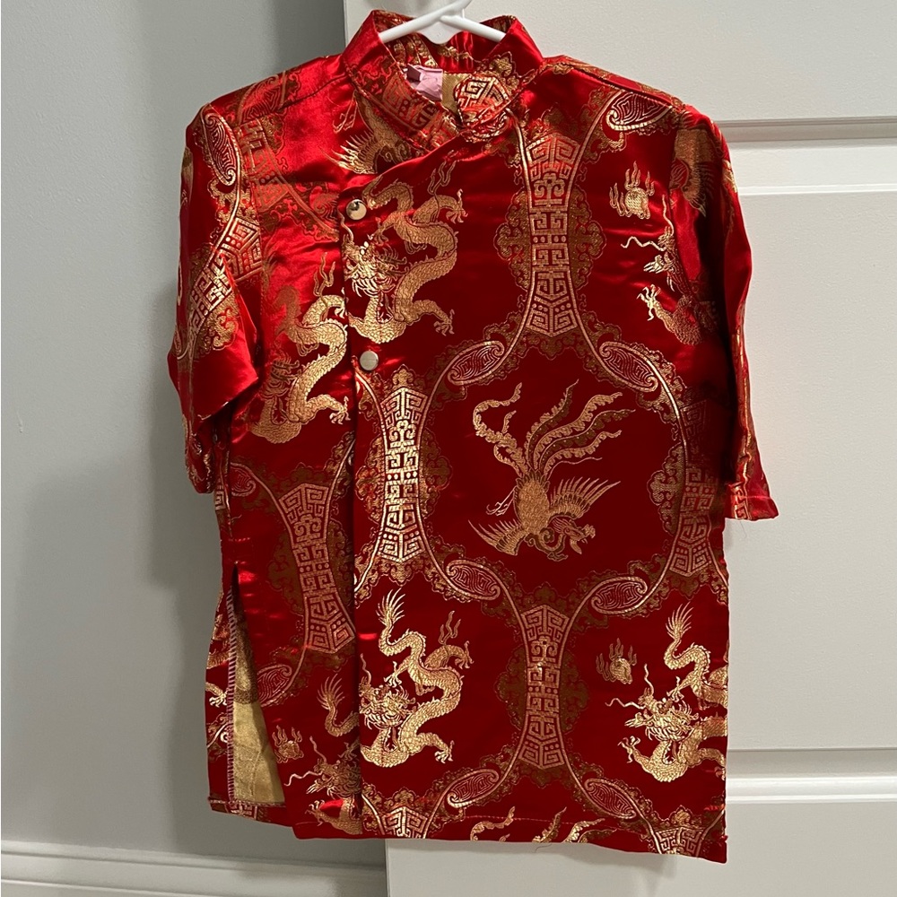 Lunar New Year Chinese Vietnamese Tet Traditional Kids Ao Dai